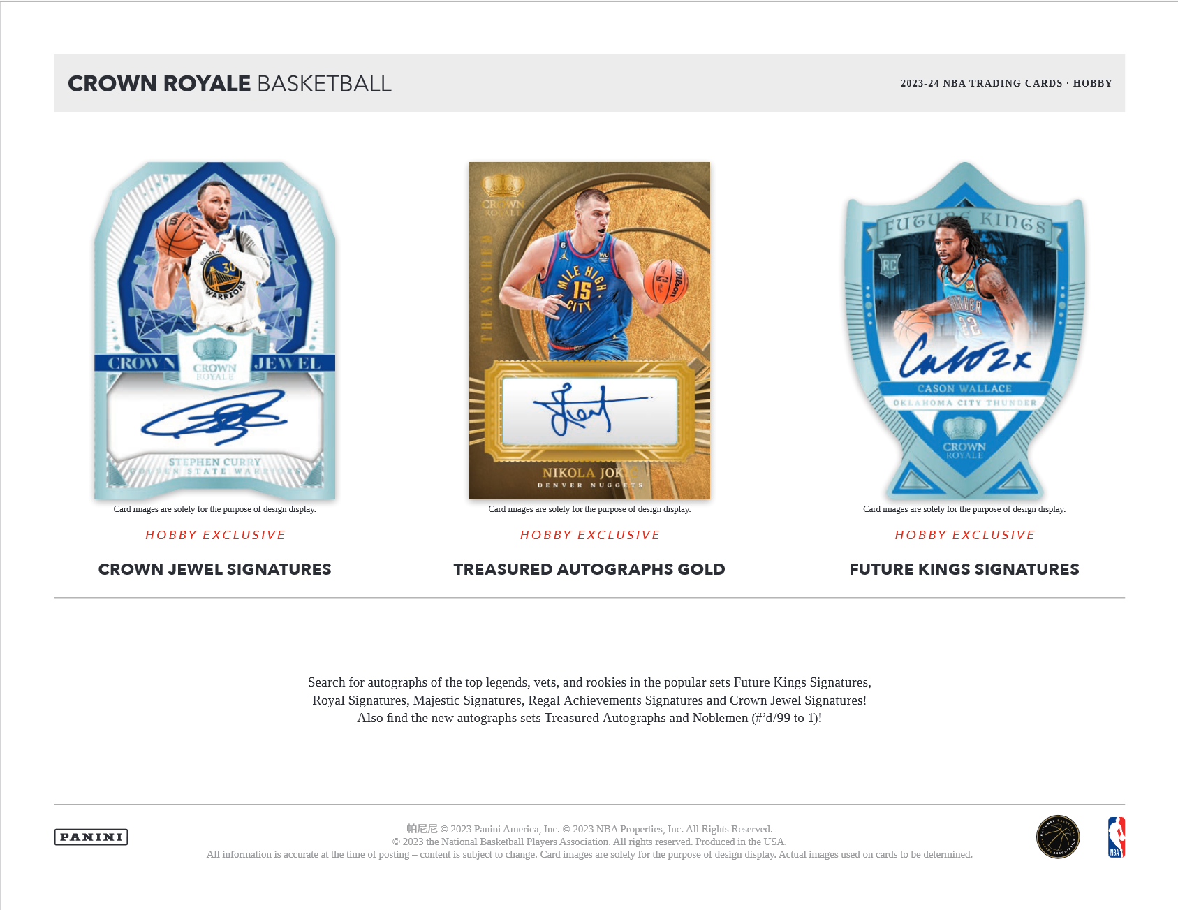 2023-24 Panini Crown Royale Basketball Hobby Box