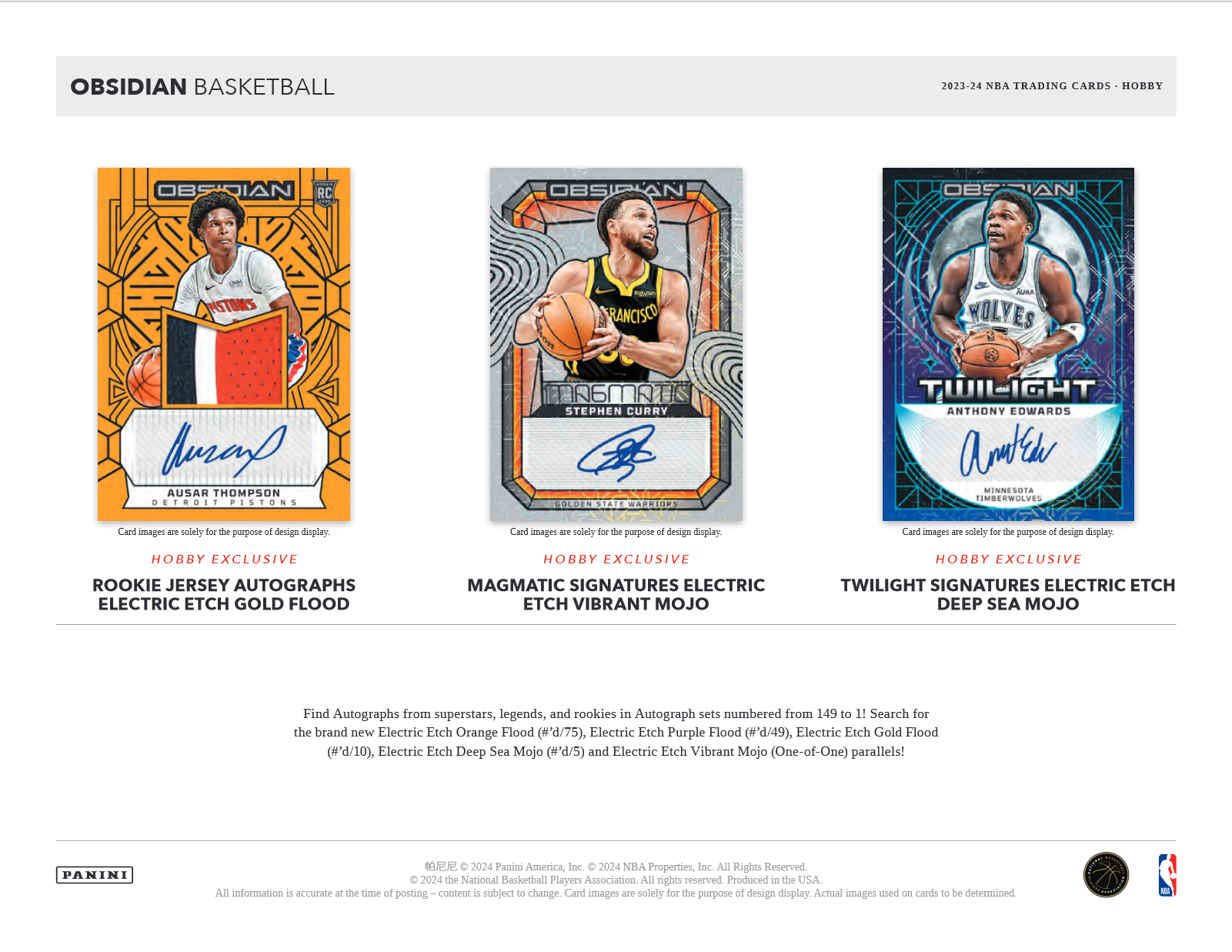 2023-24 Panini Obsidian Basketball Hobby Box